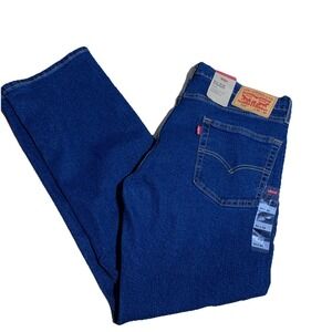 Levi's 513 Mens 34X30 Slim Straight Stretch Denim Blue Jeans